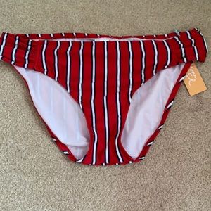 Striped high waisted bikini bottoms by Kona Sol